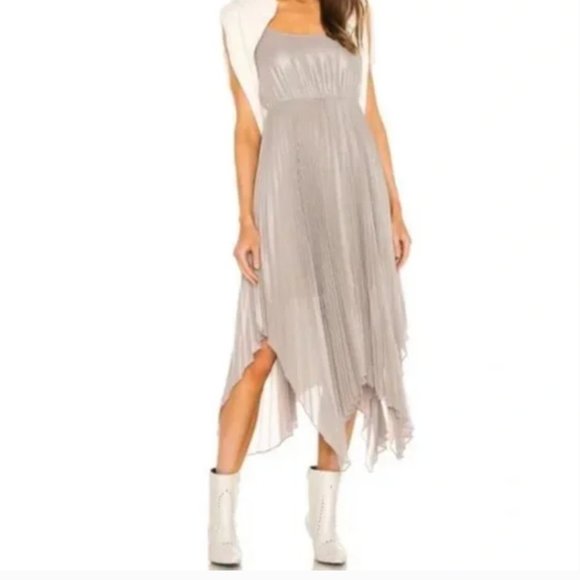 All Saints Pleated Lerin Corina Slip Dress - Picture 2 of 5